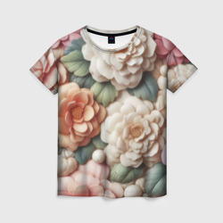 Текстурный фон в пастельных тонах – Женская футболка 3D с принтом купить со скидкой в -26%