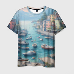 Гавань с лодками – Мужская футболка 3D с принтом купить со скидкой в -26%
