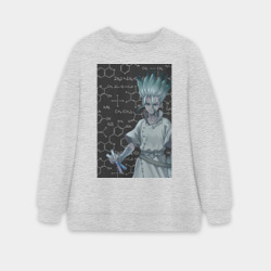 Женский свитшот oversize без начеса хлопок Сэнку Исигами