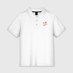 Женское поло хлопок Цветок абстракция