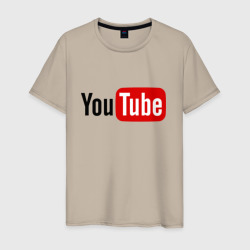 You tube logo – Мужская футболка хлопок с принтом купить со скидкой в -20%