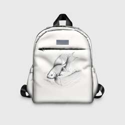 Рыба лайн арт стиль – Детский рюкзак 3D с принтом купить со скидкой в -33%