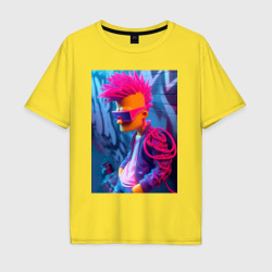 Bart Simpson - punk – Мужская футболка хлопок Oversize с принтом купить со скидкой в -16%