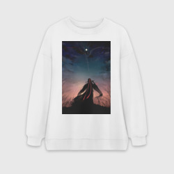 Женский свитшот oversize без начеса хлопок Усянь Вэй Старейшина Илина