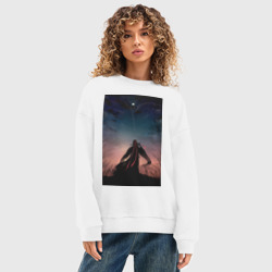 Женский свитшот oversize без начеса хлопок Усянь Вэй Старейшина Илина - фото 2