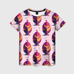 Абстракция листок – Женская футболка 3D с принтом купить со скидкой в -26%