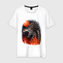 Огненный дракон хамелеон – Мужская футболка хлопок с принтом купить со скидкой в -20%