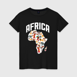 African mood – Женская футболка хлопок с принтом купить со скидкой в -20%