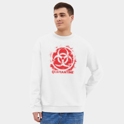 Мужской свитшот oversize без начеса хлопок Карантин - фото 2