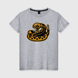 Опасная змея – Женская футболка хлопок с принтом купить со скидкой в -20%