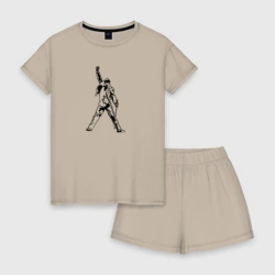 Женская пижама с шортиками хлопок Queen