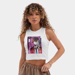 Женская укороченная майка-топ хлопок Киётака Аянокоджи манипулятор - фото 2