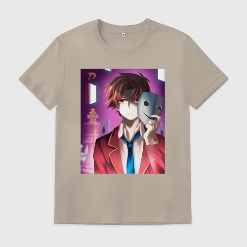 Мужская футболка хлопок с принтом Киётака Аянокоджи манипулятор, вид спереди #2