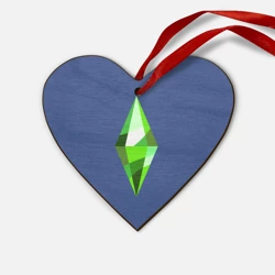 Деревянная игрушка Сердце Ромб sims