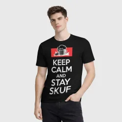 Мужская футболка 3D Keep calm and stay skuf  - фото 2