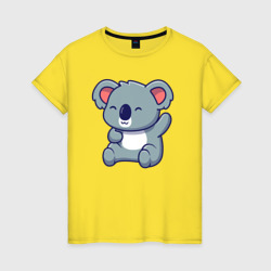 Добрая коала – Женская футболка хлопок с принтом купить со скидкой в -20%