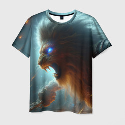 Мифический лев с синими глазами – Мужская футболка 3D с принтом купить со скидкой в -26%