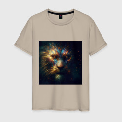 Голова сияющего льва  – Мужская футболка хлопок с принтом купить со скидкой в -20%