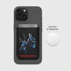 Картхолдер Magsafe магнитный Терминатор на мотоцикле  - фото 2