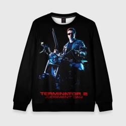 Детский свитшот 3D Терминатор на мотоцикле 