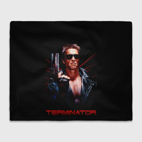 Плед 3D Терминатор с пистолетом 