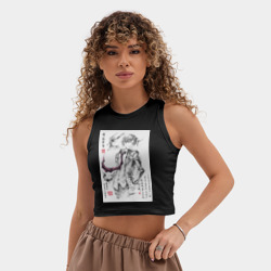 Женская укороченная майка-топ хлопок Киётака Аянокоджи арт - фото 2