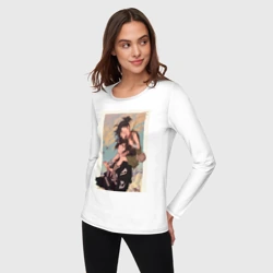 Женский лонгслив хлопок Хяккимару Дороро воин - фото 2