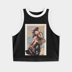 Женская укороченная майка-топ хлопок Хяккимару Дороро воин