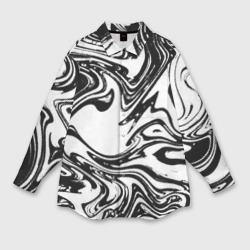 Абстрактная черно-белая – Мужская рубашка oversize 3D с принтом купить