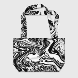 Абстрактная черно-белая – Пляжная сумка 3D с принтом купить