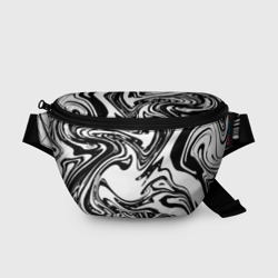 Абстрактная черно-белая – Поясная сумка 3D с принтом купить