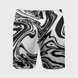 Абстрактная черно-белая – Мужские шорты спортивные с принтом купить