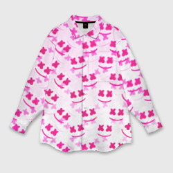 Marshmello pink colors – Мужская рубашка oversize 3D с принтом купить