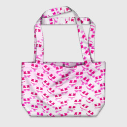 Marshmello pink colors – Пляжная сумка 3D с принтом купить