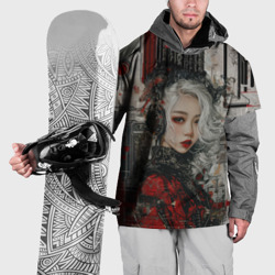 Девушка с пирсингом – Накидка на куртку 3D с принтом купить