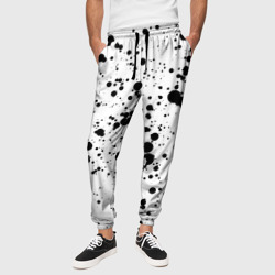 Черные пятна – Мужские брюки 3D с принтом купить