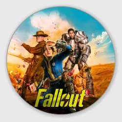 Круглый коврик для мышки Fallout all