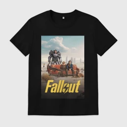 Мужская футболка хлопок Фоллаут на диване 