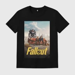 Мужская футболка хлопок Фоллаут на диване 