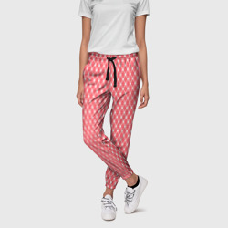 Розовый паттерн сетка – Женские брюки 3D с принтом купить