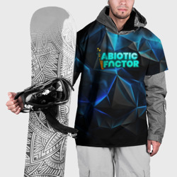 Abiotic Factor логотип холодный фон – Накидка на куртку 3D с принтом купить
