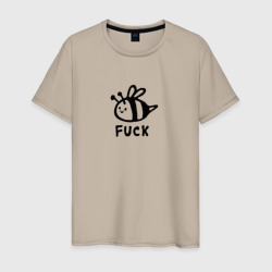 Милая веселая пчелка улыбается f*ck – Мужская футболка хлопок с принтом купить со скидкой в -20%
