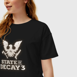 Женская футболка хлопок Oversize State of decay 3 logo - фото 2