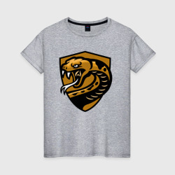 Snake shield – Женская футболка хлопок с принтом купить со скидкой в -20%