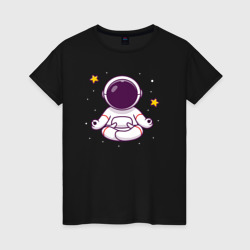 Космический релакс – Женская футболка хлопок с принтом купить со скидкой в -20%