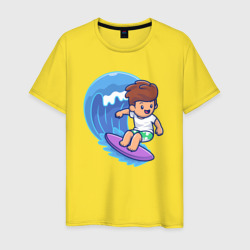 Surfer boy – Мужская футболка хлопок с принтом купить со скидкой в -20%