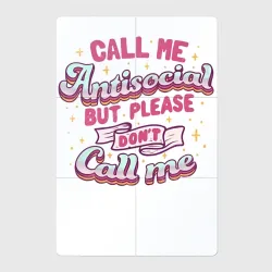 Магнитный плакат 2Х3 Call me antisocial