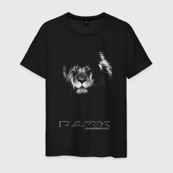 Лев в темноте - dark lion – Мужская футболка хлопок с принтом купить со скидкой в -20%