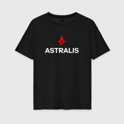 Astralis logo – Женская футболка хлопок Oversize с принтом купить со скидкой в -16%