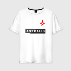 Астралис - красный логотип – Женская футболка хлопок Oversize с принтом купить со скидкой в -16%